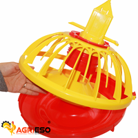 Agrieso Mangeoire automatique pour poulets de chair à deux niveaux, réglable pour différentes étapes, en plastique vierge