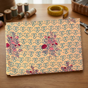 Tissu en coton tricoté uni de poids moyen résistant à l'eau Sanganer LEGACY FABRICS pour la confection de sacs et de textiles de maison à motifs floraux (vente en gros) - Product Image 3