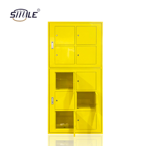 CHNSMILE Contenedor de Acero con 10 Puertas, Tipo Taquilla, Independiente, Antirrobo, Ecológico, Certificado ISO9001, Buzón Postal <span class=keywords><strong>Amarillo</strong></span> para Exterior - Product Image 2