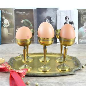 ถ้วยใส่ไข่ทำจากทองเหลืองชุดถ้วยใส่ไข่สำหรับไข่ต้มแบบนิ่มงานตามสั่ง - Product Image 1