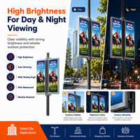 Écran LED intelligent P4-P6 pour poteaux de ville, avec SDK, Wi-Fi, 4G, 5G et contrôle à distance, pour affichage publicitaire, signalisation d'orientation et usage en magasin de détail et ascenseur
