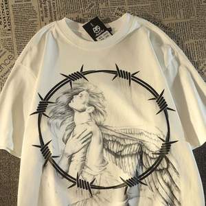 Camiseta Oversize Estampada para Hombre <span class=keywords><strong>de</strong></span> <span class=keywords><strong>Marca</strong></span> <span class=keywords><strong>de</strong></span> Diseñador Moda <span class=keywords><strong>de</strong></span> Verano Alta Calidad 100% Algodón Estilo Casual Deportivo en Tendencia - Product Image 1