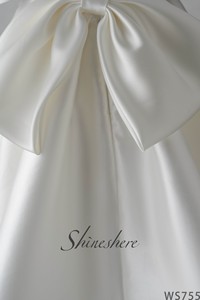 Nouvelle Collection Vintage blanc ivoire Satin robe de mariée pour les femmes manches courtes bouffantes une ligne robes de mariée <span class=keywords><strong>2022</strong></span> - Product Image 5