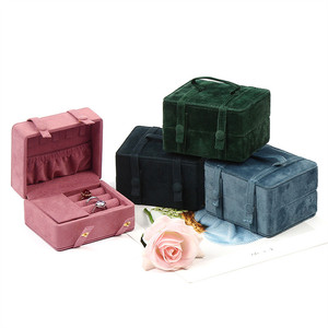 Luxury Portable Jewellery Showcase Custom Logo Paper Black Leather Mini Jewelry <b>Small</b> <b>Boxes</b> Packaging Box for Jewelry - Product Image 4