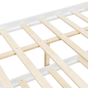 Letto a casetta per bambini in legno massello di alta qualità con letto estraibile e sponde di sicurezza, ideale per la cameretta dei bambini - Product Image 4