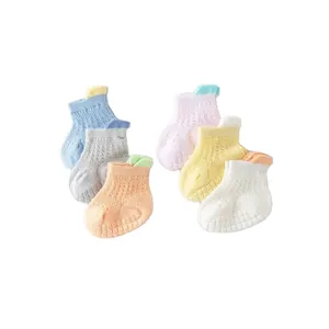 High Quality Custom Knitted Logo Spring Breathable Walking Socks For Baby Infant