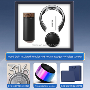 Barato Venta caliente artículos de regalo impresión personalizada Logo vacío cuello masajeador altavoz negocios regalo conjuntos para mujeres boda promoción - Product Image 6
