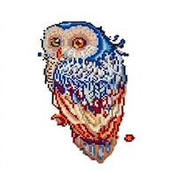 Kit de Peinture Diamant 5D DIY de Haute Qualité pour Adultes et Enfants, Série Hibou Animal, Broderie Diamant Complète pour Décoration Murale Domestique