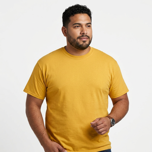 Camiseta de Manga Corta con Cuello Redondo, Diseño Liso en la Parte Delantera, Unisex, Transpirable, Tallas Grandes, Hombros Caídos, Personalizable al por Mayor, Estilo Casual Elegante - Product Image 1