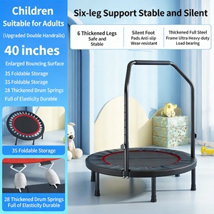 Trampolín Plegable <span class=keywords><strong>de</strong></span> 40 Pulgadas para Ejercicio Físico, Venta al por Mayor, Trampolín Silencioso para Gimnasio Interior, <span class=keywords><strong>Cama</strong></span> Elástica para Ejercicio - Product Image 2