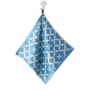 Toalla Cuadrada de Algodón 34x34 cm con Patrón Geométrico, Absorbente y Suave para Uso Doméstico - Product Image 1