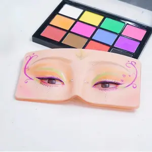 Permanent Eyebrow Makeup Practice Board Silicone Face For Makeup