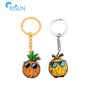 Porte-clés en émail doux personnalisé, mignon, en forme de noix de coco, porte-clés en coquille de noix de coco, porte-clés personnalisé en noix de coco - Product Image 5