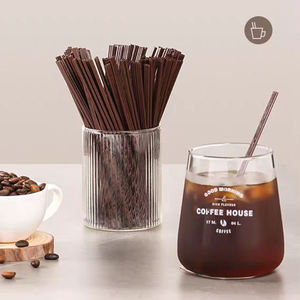 L230mm Drei-Loch-Kaffee-Trinkhalme, einzeln verpackt, braune Rührstäbchen, hitzebeständige Stäbchen, Getränkehalme - Product Image 4