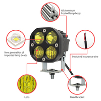 Coche cuadrado 3 pulgadas 40W LED 4x4 luces de trabajo motocicleta conducción faro Combo Beam 12V 24V lámpara antiniebla todoterreno Lada Accesorios
