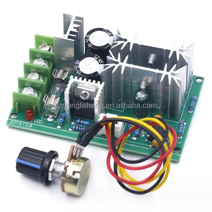 Voorraad 20a Dc Motor Snelheidsregelaar 12V 24V 36V 48V High-Power Drive Module Pwm Controller