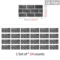 Autocollant mural adhésif 2D plat en PVC effet marbre noir pour salle de bain et douche, étanche, vente en gros, OEM ODM FG Chine