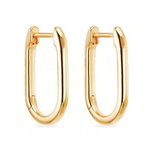 2025 Fábrica al por mayor Nueva joyería fina de alta calidad Plata de Ley 925 Pendientes de aro de viaje chapados en oro de 18K - Product Image 6