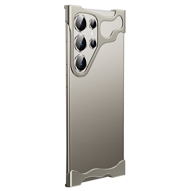 For Samsung Galaxy S25 S24 S23 Ultra for iPhone 17 16 15 14 13 pro max plus Bumper Case Aluminium Alloy Phone Bottom Cover
