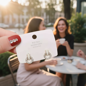 Trending moda minimalista fiore lampadario di cristallo orecchini Set vendita calda all'ingrosso per le donne - Product Image 3