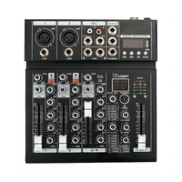 Carte son mélangeur Audio carte son Console système de bureau Interface 4 canaux USB BT + 48V alimentation stéréo numérique mélangeur