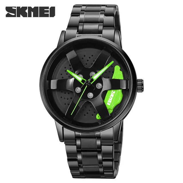 SKMEI 1787 New Wheels Rolling Creative Fashion Men's Watch Che Youhui League Fans Butterfly Double Snap Gift Wristwatch