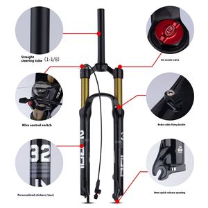 Bolany 26\" 27.5\" Vélo de route en alliage de magnésium <span class=keywords><strong>Suspension</strong></span> avant avec fourche à dégagement rapide Absorption des chocs à pression d'air BMX - Product Image 5