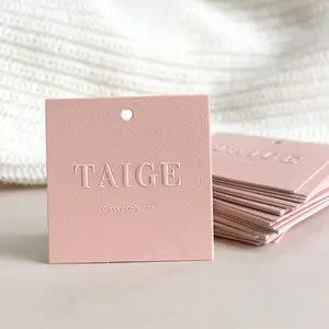 Vendita calda popolare personalizzato goffrato piccola carta Hang Tag per indumento costumi da bagno