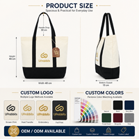 Sac fourre-tout en toile de coton de luxe imprimé haute précision, 16 oz, robuste, conforme à la norme REACH et certifié ISO9001, avec contrôle qualité déterministique