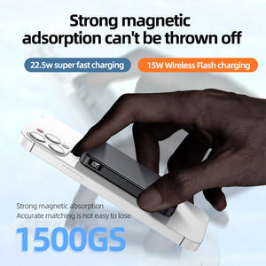 Los mejores productos de ventas Cargador rápido de 22,5 W Cargador magnético pequeño Powerbank Low MOQ 10000mAh <span class=keywords><strong>Bancos</strong></span> de energía inalámbricos de alta capacidad - Product Image 4