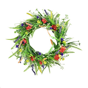 Weihnachtskranz Girlande Anhänger Nordamerika Künstliches Blumenarrangement Texas Natürliche Wildblumen Ländliche Kunstdekoration - Product Image 5