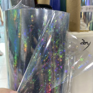Rotolo di pellicola in PVC trasparente, pellicola laser <span class=keywords><strong>fantasia</strong></span> con motivi colorati in rilievo, materiale per uso alimentare per tovaglie e sacchetti per scarpe - Product Image 2