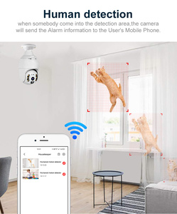 360 độ toàn cảnh <span class=keywords><strong>Wifi</strong></span> HD tầm nhìn ban đêm IP surveil Mini An ninh nhà bóng đèn không dây PTZ Mạng CCTV <span class=keywords><strong>Camera</strong></span> - Product Image 3