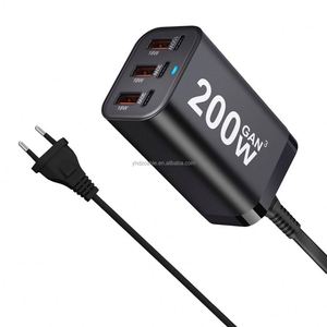 200W GaN Desktop Charger 3C3A PD Fast Charger for Laptop and Cell Phone Multi Port <b>Adapter</b> Type-<b>C</b> Direct Charger for Travel - Product Image 4