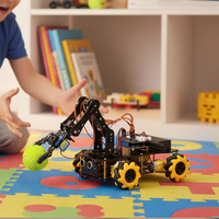 ACEBOTT - Kit de Brazo Robótico STEM para Coche, Directo de Fábrica, para Adultos y Niños, DIY, Programación en Python, ESP32, 5DOF, 4WD, Educativo para Arduino