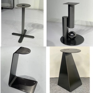 Sang trọng hiện đại bảng điều chỉnh kim loại Bàn cà phê chân và cơ sở với đá cẩm thạch hàng đầu và khung thép không gỉ - Product Image 5