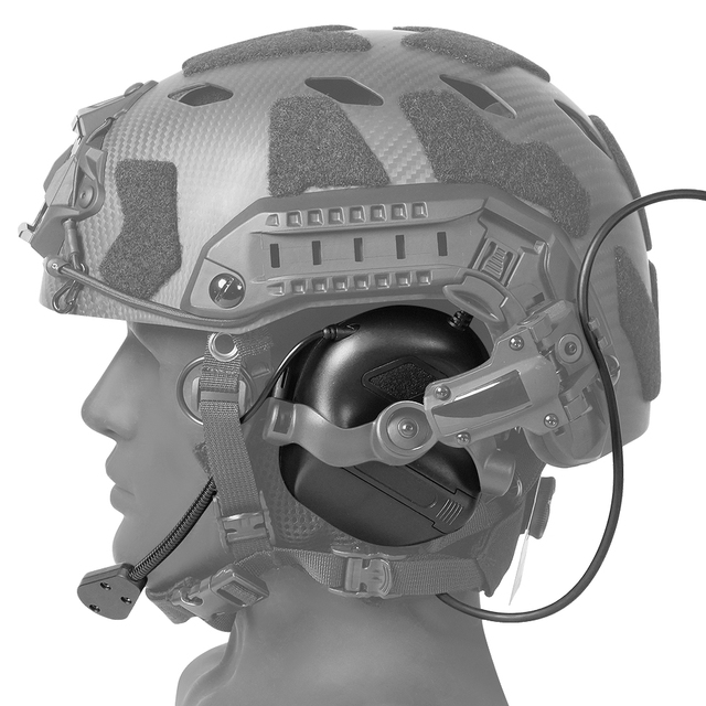 Factory Directly Foldable Outdoor Training Noise Cancelling Electronic Tactical Helmet Headset for Sports Hunting