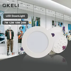 OKELI ไฟดาวน์ไลท์ Led 5W 7W 9W 12W 15W,อุปกรณ์ติดตั้งแบบฝัง