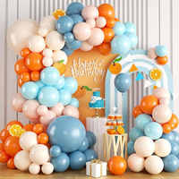 Ballons en latex bleu pastel et blanc pour fête d'anniversaire d'enfants, décorations de baby shower pour garçon, ensemble de baby shower