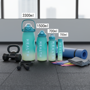 Ensemble de 4 bouteilles d'eau motivantes pour l'été, sans BPA, pour le sport, la remise en forme, la salle de sport et les activités de plein air - Product Image 3