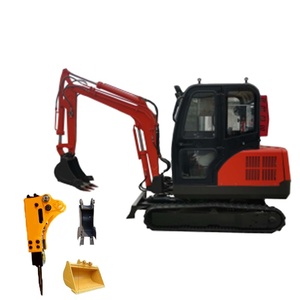 รถขุดไฮดรอลิกขนาดเล็ก 3.5 ตัน รุ่น Factory พร้อมหัวเจาะและหัวทังค์  ขาย - Product Image 5