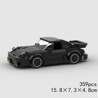 Blocs de construction MOC en plastique compatibles avec la voiture de course noire 83496, jouet éducatif créatif pour enfants, assemblage Birkcs