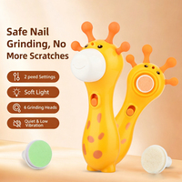 Lime à ongles électrique Girafe Mignonne, 6 têtes de ponçage en 1 pour bébés et adultes, coupe-ongles sûr pour ongles épais et soin des cuticules