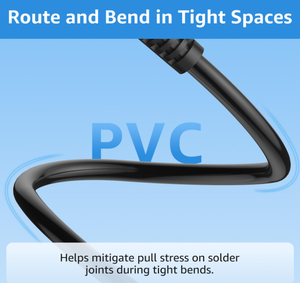 Cable USB-A Macho de 1ft 20AWG a Conector Pre-estañado Rojo y Negro - Product Image 4
