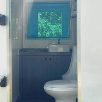 Toilettes mobiles de luxe portables, douche extérieure écologique, panneau double paroi, réservoir de déchets de 1500L, école, hôpital