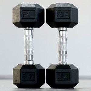 Smartfit bán buôn phòng tập thể dục sử dụng nhà sản xuất cao su HEX quả tạ biểu tượng tùy chỉnh <span class=keywords><strong>1</strong></span>-60kg Đen gang quả tạ - Product Image 2