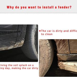 Accessoires automobiles BENKE pour Land Rover Range Rover Sport I 2005-2013, garde-boue et extensions d'ailes en PP, 4 pièces, fixation par vis - Product Image 3