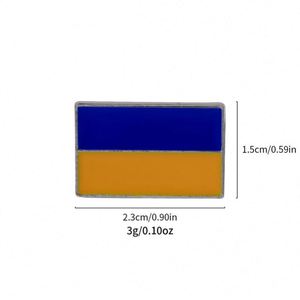 เข็มกลัดธงชาติยูเครนแบบใหม่ ลดราคาพิเศษ ดีไซน์หยดน้ำมัน ผลิตจากโลหะผสม พิมพ์ลาย UV สลักลาย - Product Image 5