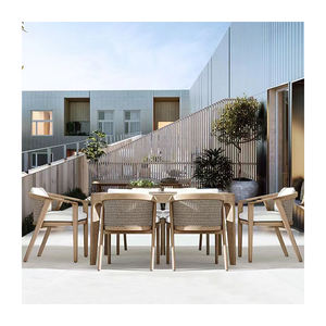 Sedia da <span class=keywords><strong>Giardino</strong></span> in Teak Intrecciato, <span class=keywords><strong>Tavolo</strong></span> e <span class=keywords><strong>Sedie</strong></span> per Esterni, Mobili da Patio in Legno Massello, Sedia da Pranzo per Esterni - Product Image 1