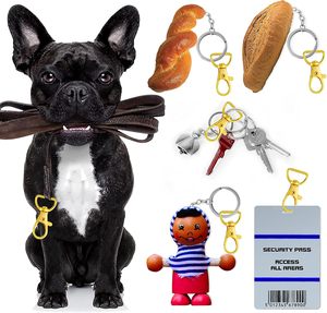 Hotop Mousquetons pivotants, crochets de fixation pour lanières, crochets de porte-clés, fermoirs mousquetons métalliques avec anneaux en D pour porte-clés, sacs à main et accessoires de quincaillerie - Product Image 5